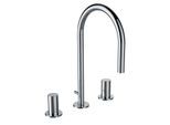 LAUFEN Kartell 3-Loch-Waschtisch-Armatur H3123330042201, ohne Ablaufg., schwenkbar, chrom