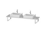 Duravit L-Cube Konsole LC105C01818 Stärke 3 cm, weiß matt, für Aufsatzbecken, variabel