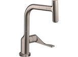 Axor Citterio Select Küchenarmatur 39861800 Edelstahl-Optik, mit Ausziehbrause