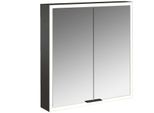 Emco prime Aufputz-Lichtspiegelschrank 949713561 600x700mm, 2-türig, schwarz/spiegel