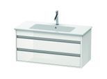 Duravit Ketho Waschtisch-Unterschrank KT643002222 100 x 47,5 cm, weiß hochglanz, 2 Schubkästen, wandhängend