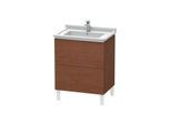 Duravit L-Cube Waschtisch-Unterschrank LC660801313 67 x 46,9 cm, amerikanischer nussbaum, 2 Auszüge, stehend