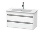 Duravit Ketho Waschtisch-Unterschrank KT645301818 80 x 38,5 cm, weiß matt, 2 Schubkästen, wandhängend