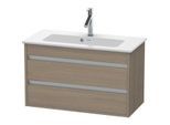 Duravit Ketho Waschtisch-Unterschrank KT645303535 80 x 38,5 cm, Eiche terra, 2 Schubkästen, wandhängend