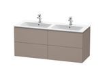 Duravit L-Cube Waschtischunterbau LC625904343 Basalt Matt, 129x55x48,1cm, 4 Schubladen