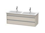 Duravit Ketho Waschtisch-Unterschrank KT643209191 127x47,5x48cm, 2 Schubkästen, wandhängend, Taupe
