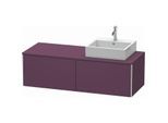 Duravit XSquare Waschtisch-Unterschrank XS4903R9494 140x40x54,8cm, 2 Auszüge, rechts, Aubergine seidenmatt