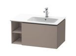 Duravit L-Cube Waschtisch-Unterschrank LC619204343 82x48,1x40cm, 1 Auszug, Becken rechts, basalt matt