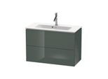 Duravit L-Cube Waschtisch-Unterschrank LC625703838 82 x 39,1 cm, dolomiti grey hochglanz, 2 Schubkästen, wandhängend