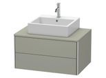 Duravit XSquare Waschtisch-Unterschrank XS491009292 80x40x54,8cm, 2 Schubkästen, Steingrau seidenmatt