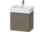 Duravit L-Cube Waschtisch-Unterschrank LC621909090 58,4x39,1x54,4cm, 2 Schubkästen, wandhängend, flannel grey seidenmatt