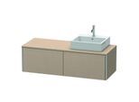 Duravit XSquare Waschtisch-Unterschrank XS4903R7575 140x40x54,8cm, 2 Auszüge, rechts, Leinen