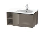 Duravit L-Cube Waschtisch-Unterschrank LC619208989 82x48,1x40cm, 1 Auszug, Becken rechts, flannel grey hochglanz