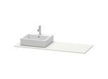 Duravit XSquare Konsole XS060GL3939 140x55cm, mit 1 Ausschnitt, links, Nordic weiß seidenmatt