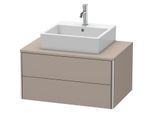 Duravit XSquare Waschtisch-Unterschrank XS491004343 80x40x54,8cm, 2 Schubkästen, Basalt matt