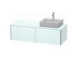 Duravit XSquare Waschtisch-Unterschrank XS4903R0909 140x40x54,8cm, 2 Auszüge, rechts, Lichtblau matt