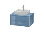 Duravit XSquare Waschtisch-Unterschrank XS491004747 80x40x54,8cm, 2 Schubkästen, Stone Blue hochglanz