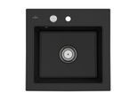 Villeroy und Boch Subway 50 S Einbauspüle 331502J0 mit Ablaufgarnitur, Excenterbetätigung, 525 x 510 mm, chromite CeramicPlus