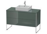 Duravit XSquare Waschtisch-Unterschrank XS492203838 120x53,8x54,8cm, 2 Auszüge, Dolomiti Grey hochglanz