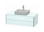 Duravit XSquare Waschtisch-Unterschrank XS491200909 120x40x54,8cm, 2 Schubkästen, Lichtblau matt