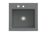 Villeroy und Boch Subway 50 S Einbauspüle 331502SL mit Ablaufgarnitur, Excenterbetätigung, 525 x 510 mm, stone CeramicPlus