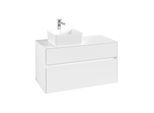 Villeroy und Boch Collaro Waschtischunterschrank C03900MS 100 x 54,8 x 50 cm, Waschtisch links, White Matt