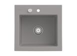 Villeroy und Boch Subway 50 S Einbauspüle 331502KD mit Ablaufgarnitur, Excenterbetätigung, 525 x 510 mm, fossil CeramicPlus