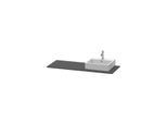 Duravit XSquare Konsole XS060GR4949 140x55cm, mit 1 Ausschnitt, rechts, Graphit matt