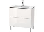 Duravit L-Cube Waschtisch-Unterschrank LC667402222 82 x 39,1 cm, weiß hochglanz, 2 Auszüge, stehend