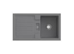 Villeroy & Boch Flavia Einbauspüle 330501SL mit Ablaufgarnitur und Handbetätigung, Stone