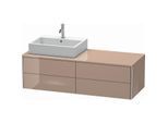 Duravit XSquare Waschtisch-Unterschrank XS4913L8686 140x40x54,8cm, 4 Schubkästen, links, cappuccino hochglanz