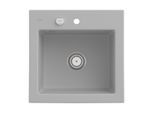 Villeroy und Boch Subway 50 S Einbauspüle 331502SM mit Ablaufgarnitur, Excenterbetätigung, 525 x 510 mm, steam CeramicPlus