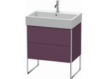 Duravit XSquare Waschtisch-Unterschrank XS447409494 68,4x49,1x46cm, 2 Auszüge, Aubergine seidenmatt