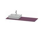 Duravit XSquare Konsole XS060GL9494 140x55cm, mit 1 Ausschnitt, links, Aubergine seidenmatt