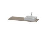 Duravit XSquare Konsole XS060GR8989 140x55cm, mit 1 Ausschnitt, rechts, Flannel Grey hochglanz