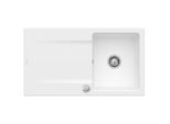 Villeroy & Boch Siluet Einbauspüle 333502RW mit Ablaufgarnitur und Exzenterbetätigung, Stone White