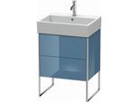 Duravit XSquare Waschtisch-Unterschrank XS447304747 58,4x49,1x46cm, 2 Auszüge, Stone Blue hochglanz