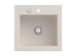 Villeroy und Boch Subway 50 S Einbauspüle 331502KR mit Ablaufgarnitur, Excenterbetätigung, 525 x 510 mm, crema CeramicPlus