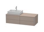 Duravit XSquare Waschtisch-Unterschrank XS4913L4343 140x40x54,8cm, 4 Schubkästen, links, Basalt matt