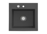 Villeroy und Boch Subway 50 S Einbauspüle 331502i4 mit Ablaufgarnitur, Excenterbetätigung, 525 x 510 mm, graphite CeramicPlus