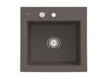 Villeroy und Boch Subway 50 S Einbauspüle 331502TR mit Ablaufgarnitur, Excenterbetätigung, 525 x 510 mm, timber CeramicPlus