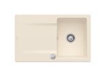 Villeroy & Boch Siluet Einbauspüle 333402FU mit Ablaufgarnitur und Exzenterbetätigung, Ivory
