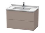 Duravit L-Cube Waschtisch-Unterschrank LC626504343 82 x 46,9 cm, basalt matt, 2 Schubkästen, wandhängend