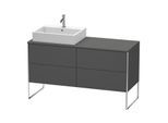 Duravit XSquare Waschtisch-Unterschrank XS4923L4949 1400x538x548mm, 4 Auszüge, links, Graphit matt