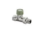 Oventrop Baureihe ADV 9 Thermostatventil 1188463 Messing vernickelt, DN 10, Rp 3/8xR 3/8, Durchgang
