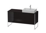 Duravit XSquare Waschtisch-Unterschrank XS4923R4040 140x53,8x54,8cm, 4 Auszüge, rechts, schwarz hochglanz