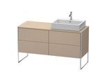 Duravit XSquare Waschtisch-Unterschrank XS4923R7575 140x53,8x54,8cm, 4 Auszüge, rechts, Leinen