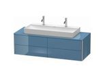 Duravit XSquare Waschtisch-Unterschrank XS4915M4747 140x40x54,8cm, 4 Schubkästen, Stone Blue hochglanz