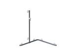Hewi System 800 K Duschhandlauf 950.35.3409997 1250mm, Brausehalter, Stützen und Rosetten reinweiß, lichtgrau