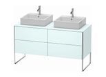 Duravit XSquare Waschtisch-Unterschrank XS4926B0909 140x53,8x54,8cm, 4 Auszüge, beidseitig, Lichtblau matt
